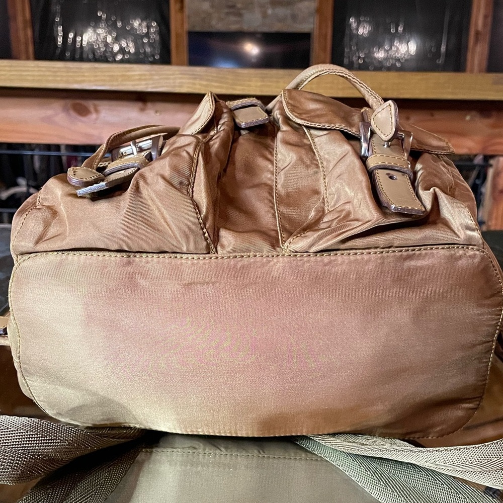 Prada Bronze Nylon Backpack With Authenticity Card - image 5
